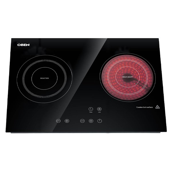 Bếp điện từ OBEN OB201 kết hợp 1 bếp từ và 1 bếp hồng ngoại